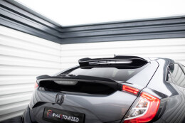 Oberer Heck Spoiler Aufsatz Abrisskante für Honda Civic Sport Mk 10 schwarz Hochglanz