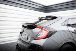 Unterer Heck Spoiler Aufsatz Abrisskante passend für Honda Civic Sport Mk 10 schwarz Hochglanz