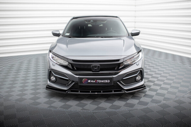 Cup Spoilerlippe Front Ansatz passend für Honda Civic Sport Mk 10 schwarz Hochglanz
