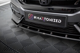 Cup Spoilerlippe Front Ansatz passend für Honda Civic Sport Mk 10 schwarz Hochglanz