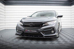 Cup Spoilerlippe Front Ansatz passend für Honda Civic Sport Mk 10 schwarz Hochglanz
