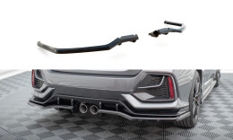 Mittlerer Cup Diffusor Heck Ansatz DTM Look für Honda Civic Sport Mk 10 Facelift schwarz Hochglanz