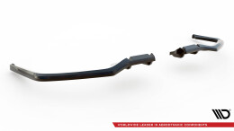 Mittlerer Cup Diffusor Heck Ansatz passend für V.1 (mit einem vertikalem balken) Honda Civic Sport Mk 10 Facelift schwarz Hochglanz