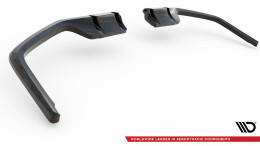 Mittlerer Cup Diffusor Heck Ansatz passend für V.1 (mit einem vertikalem balken) Honda Civic Sport Mk 10 Facelift schwarz Hochglanz