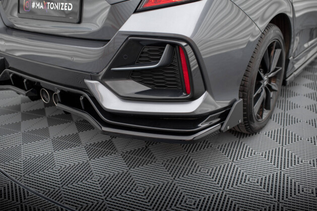 Mittlerer Cup Diffusor Heck Ansatz für V.1 (mit einem vertikalem balken) + Flaps Honda Civic Sport Mk 10 Facelift