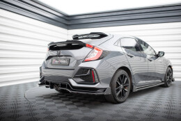 Street+ Mittlerer Diffusor RACE Heck Ansatz V.1 + Flaps passend für Honda Civic Sport Mk 10 FL