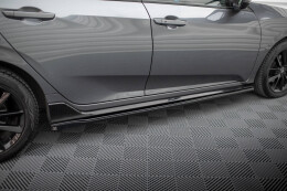 Seitenschweller Ansatz Cup Leisten für Honda Civic Sport Mk 10 schwarz Hochglanz