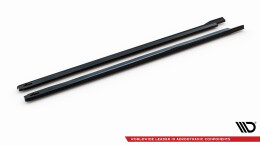 Seitenschweller Ansatz Cup Leisten passend für Honda Civic Sport Mk 10 schwarz Hochglanz