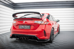 Unterer Heck Spoiler Aufsatz Abrisskante passend für Honda Civic Type-R Mk 11 schwarz Hochglanz
