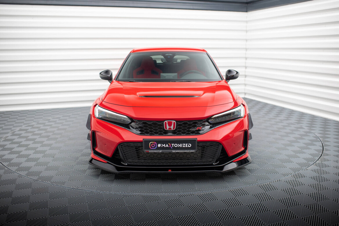 Cup Spoilerlippe Front Ansatz V.1 für Honda Civic TypeR Mk 11 schwar