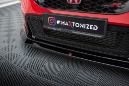 Cup Spoilerlippe Front Ansatz V.1 passend für Honda Civic Type-R Mk 11 schwarz Hochglanz