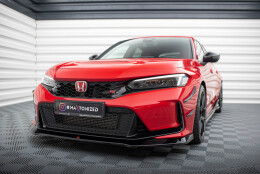 Street+ Spoilerlippe Front Ansatz V.1 passend für Honda Civic Type-R Mk 11 schwarz Hochglanz