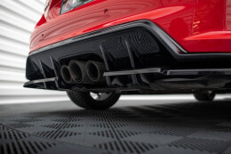 Mittlerer Cup Diffusor Heck Ansatz DTM Look V.1 für Honda Civic Type-R Mk 11 schwarz Hochglanz