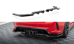Mittlerer Cup Diffusor Heck Ansatz V.1 für Honda Civic Type-R Mk 11 schwarz Hochglanz
