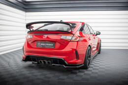 Mittlerer Cup Diffusor Heck Ansatz V.1 für Honda Civic Type-R Mk 11 schwarz Hochglanz