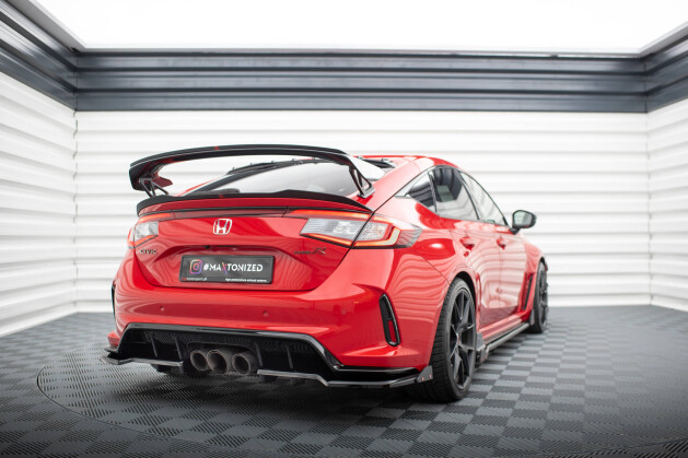 Mittlerer Cup Diffusor Heck Ansatz V.1 + Flaps für Honda Civic Type-R Mk 11