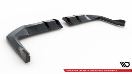 Mittlerer Cup Diffusor Heck Ansatz DTM Look V.2 für Honda Civic Type-R Mk 11 schwarz Hochglanz