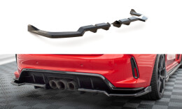 Mittlerer Cup Diffusor Heck Ansatz V.2 für Honda Civic Type-R Mk 11 schwarz Hochglanz