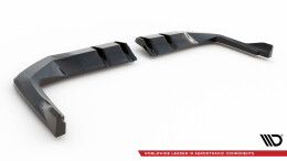 Mittlerer Cup Diffusor Heck Ansatz V.2 für Honda Civic Type-R Mk 11 schwarz Hochglanz