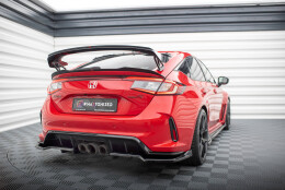 Street+ Mittlerer Diffusor RACE Heck Ansatz V.2 passend für Honda Civic Type-R Mk 11 schwarz Hochglanz