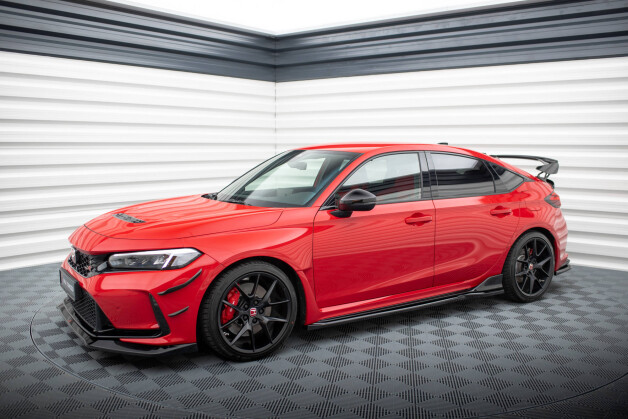 Street+ Seitenschweller Leisten V.1 passend für Honda Civic Type-R Mk 11 schwarz Hochglanz