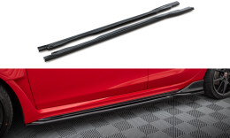 Seitenschweller Ansatz Cup Leisten V.1 für Honda Civic Type-R Mk 11 schwarz Hochglanz