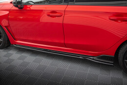 Seitenschweller Ansatz Cup Leisten V.1 passend für Honda Civic Type-R Mk 11 schwarz Hochglanz