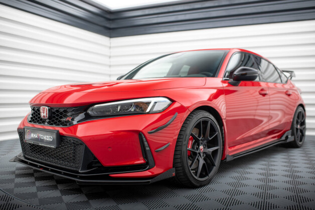 Front Stoßstange Flaps für Honda Civic Type-R Mk 11 schwarz Hochglanz