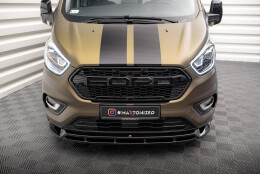 Cup Spoilerlippe Front Ansatz V.2 passend für Ford Transit Custom Mk1 Facelift / Tourneo Custom Mk1 Facelift schwarz Hochglanz