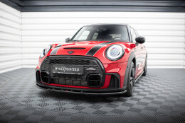 Cup Spoilerlippe Front Ansatz V.1 passend für Mini Cooper S John Cooper Works F56 Facelift schwarz Hochglanz
