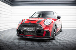 Cup Spoilerlippe Front Ansatz V.2 für Mini Cooper S John Cooper Works F56 FL schwarz Hochglanz