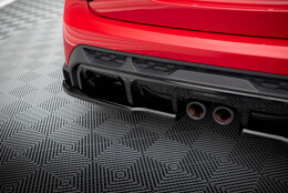 Heck Ansatz Flaps Diffusor passend für Mini Cooper S John Cooper Works F55 Facelift schwarz Hochglanz