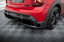 Heck Ansatz Flaps Diffusor passend für Mini Cooper S John Cooper Works F55 Facelift schwarz Hochglanz