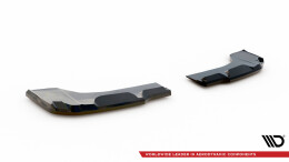 Heck Ansatz Flaps Diffusor passend für Mini Cooper S John Cooper Works F55 Facelift schwarz Hochglanz