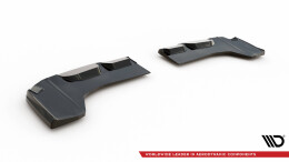 Heck Ansatz Flaps Diffusor passend für Mini Cooper S John Cooper Works F55 Facelift schwarz Hochglanz