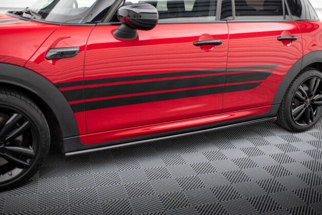 Seitenschweller Ansatz Cup Leisten passend für Mini Cooper S John Cooper Works F55 Facelift schwarz Hochglanz