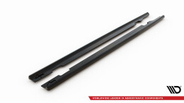 Seitenschweller Ansatz Cup Leisten für Mini Cooper S John Cooper Works F56 Facelift schwarz Hochglanz