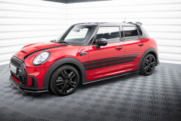 Seitenschweller Ansatz Cup Leisten passend für Mini Cooper S John Cooper Works F55 Facelift schwarz Hochglanz
