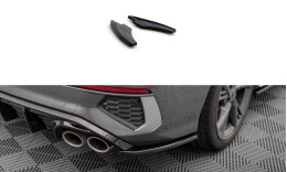 Heck Ansatz Flaps Diffusor V.2 passend für Audi S3 Limousine 8Y schwarz Hochglanz