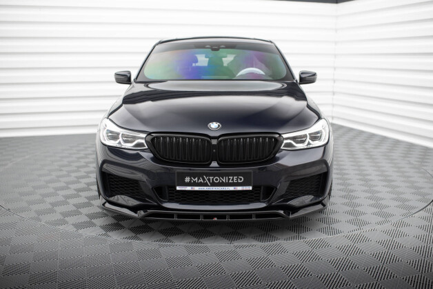 Cup Spoilerlippe Front Ansatz passend für BMW 6er GT M-Paket G32 schwarz Hochglanz