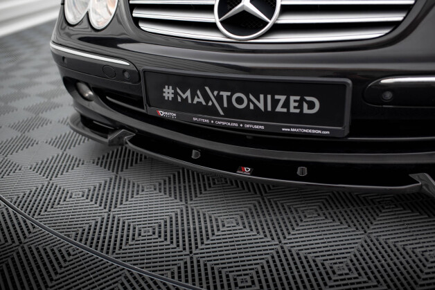 Cup Spoilerlippe Front Ansatz V.2 passend für Mercedes-Benz CLK W209 schwarz Hochglanz