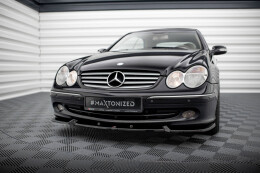 Cup Spoilerlippe Front Ansatz V.2 für Mercedes CLK W209 schwarz Hochglanz