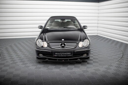 Street+ Spoilerlippe Front Ansatz V.2 passend für Mercedes CLK W209 schwarz Hochglanz
