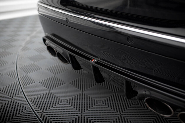 Heck Ansatz Diffusor passend für Mercedes-Benz CLK W209 schwarz Hochglanz
