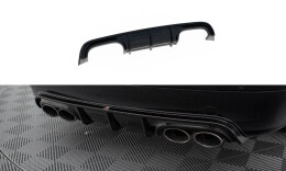 Heck Ansatz Diffusor passend für Mercedes-Benz CLK W209 schwarz Hochglanz
