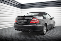 Heck Ansatz Diffusor passend für Mercedes-Benz CLK W209 schwarz Hochglanz