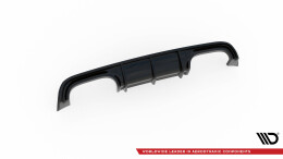 Heck Ansatz Diffusor passend für Mercedes-Benz CLK W209 schwarz Hochglanz