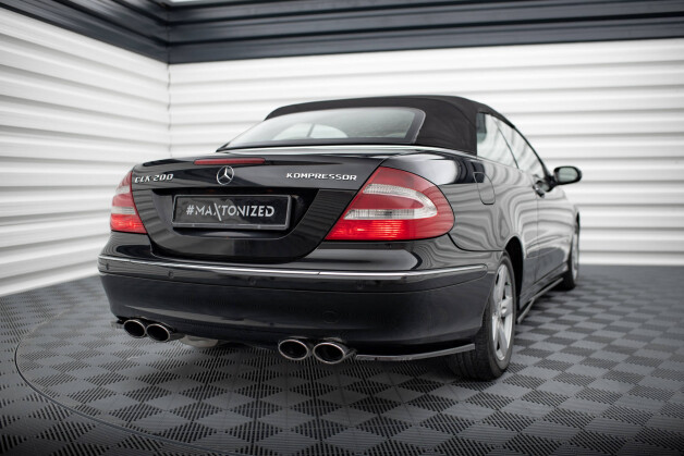 Heck Ansatz Flaps Diffusor V.1 passend für Mercedes-Benz CLK W209 schwarz Hochglanz