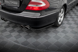 Heck Ansatz Flaps Diffusor V.1 für Mercedes CLK W209 schwarz Hochglanz