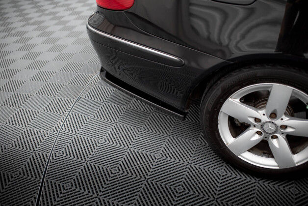 Heck Ansatz Flaps Diffusor V.2 passend für Mercedes-Benz CLK W209 schwarz Hochglanz